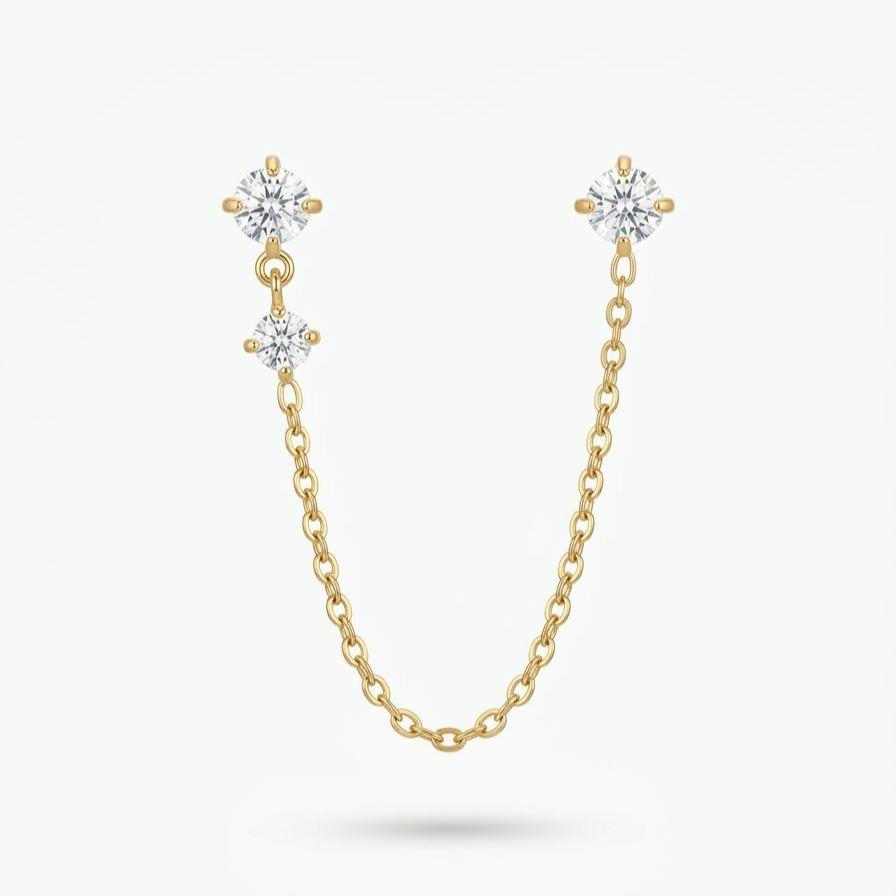 ORECCHINO TRIS CHAIN