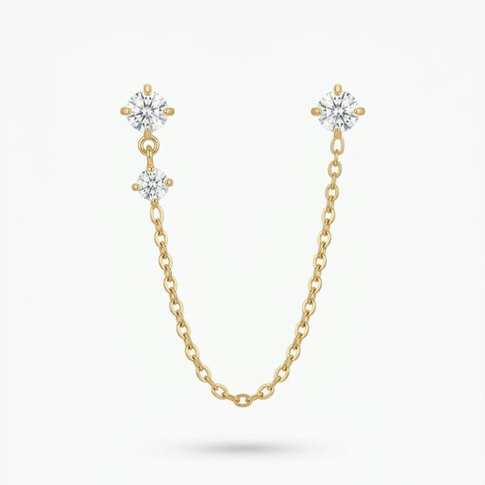 ORECCHINO TRIS CHAIN