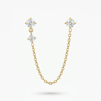 ORECCHINO TRIS CHAIN