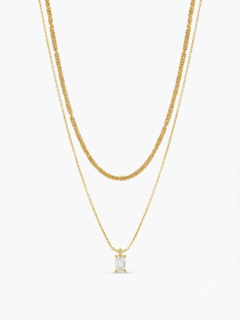 COLLANA BAGUETTE DOUBLE