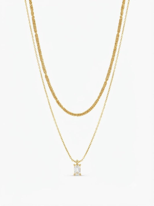 COLLANA BAGUETTE DOUBLE
